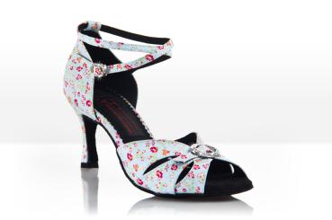 BLUMENZAUBER - romantische Schuhe hellblau mit Blümchen
